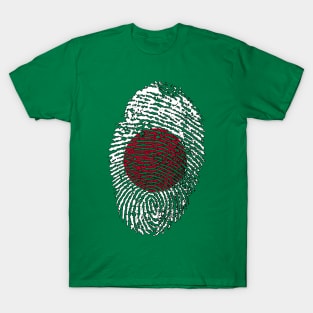 Japanese Flag - Japan Flag - JP Flag Fingerprint T-Shirt